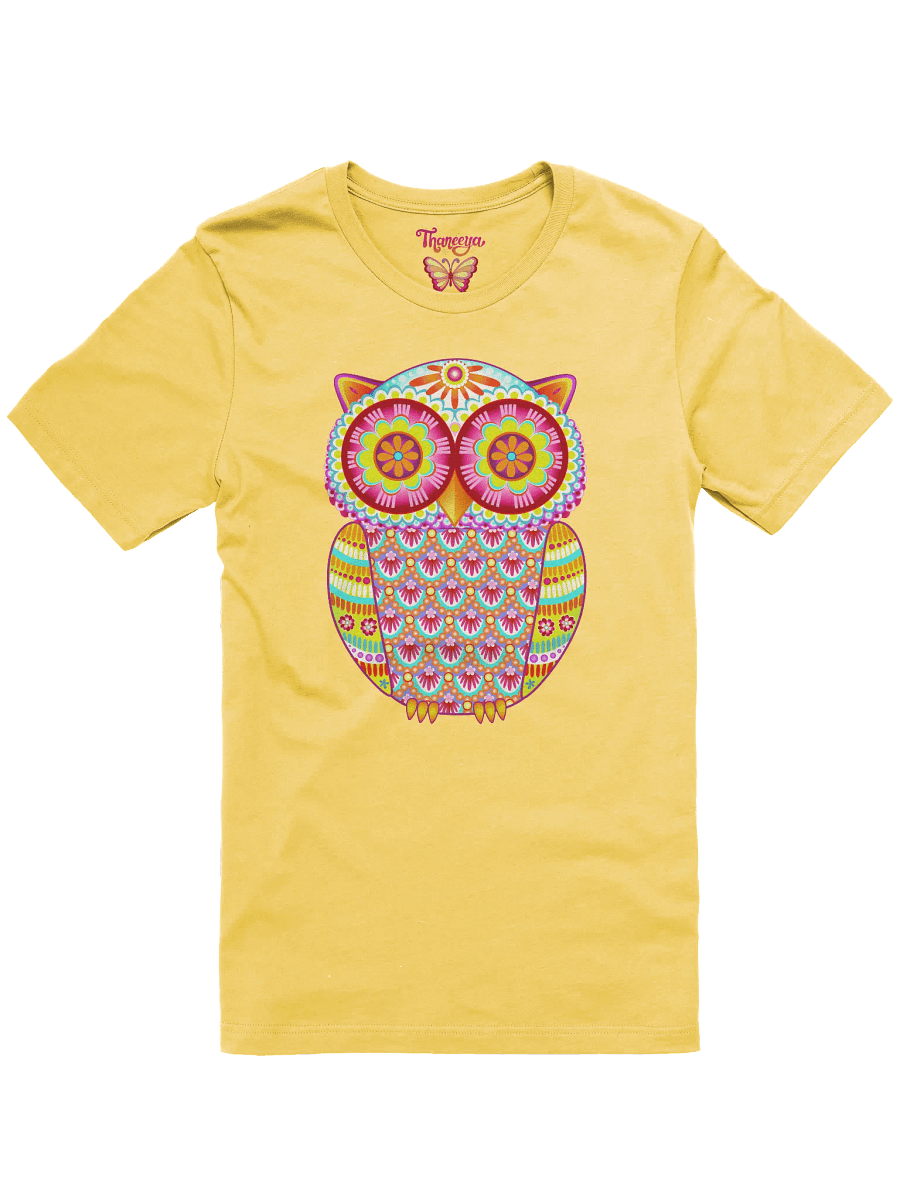 Colorful Retro Owl T-Shirt product image (3)