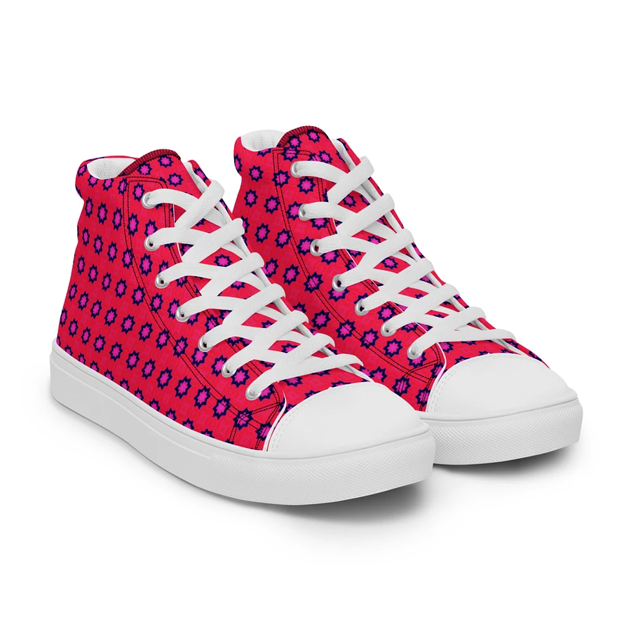 Abstract Red Men's Canvas Shoes High Tops product image (49)