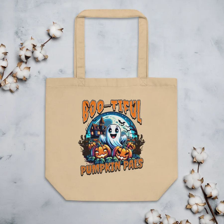 Boo-tiful Pumpkin Pals Organic Tote Bag product image (3)