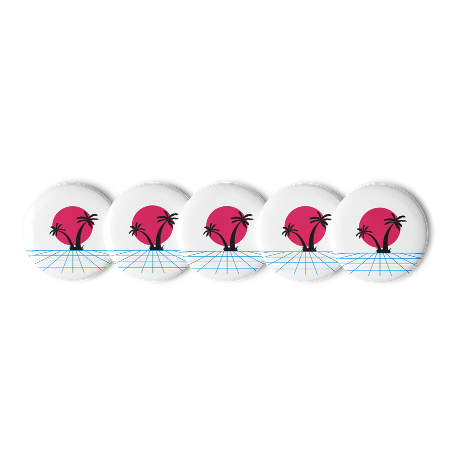 Synthwave Sunset Pin Set product image (1)