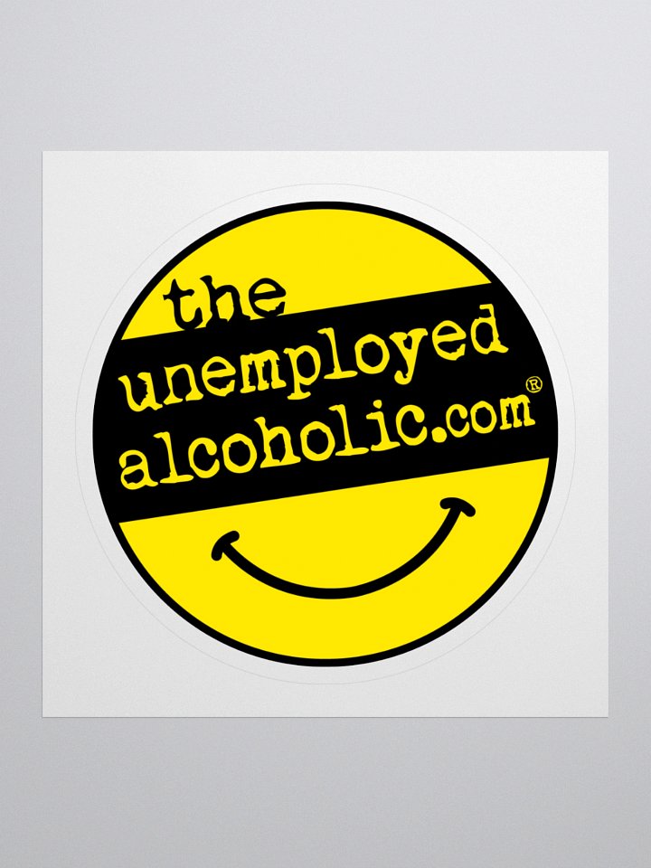 Unemployed Alcoholic Kiss Cut Stickers 4"X4" product image (1)
