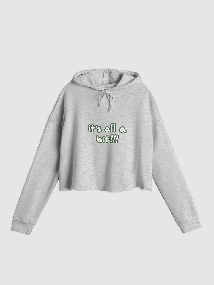 “It’s all a bit!!!” (sm. lined design, #A6073C) lightweight cropped hoodie product image (7)