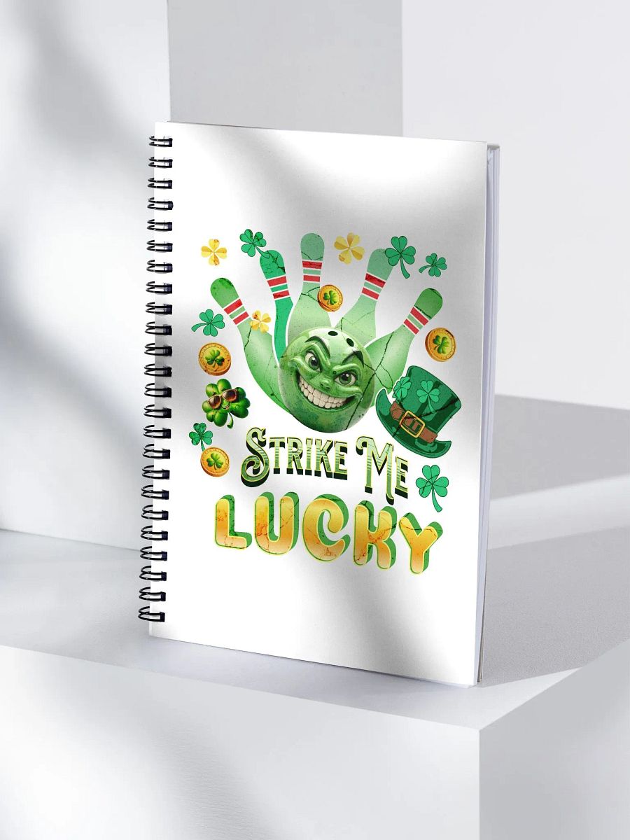 Strike Me Lucky Bowling Spiral Notebook product image (1)