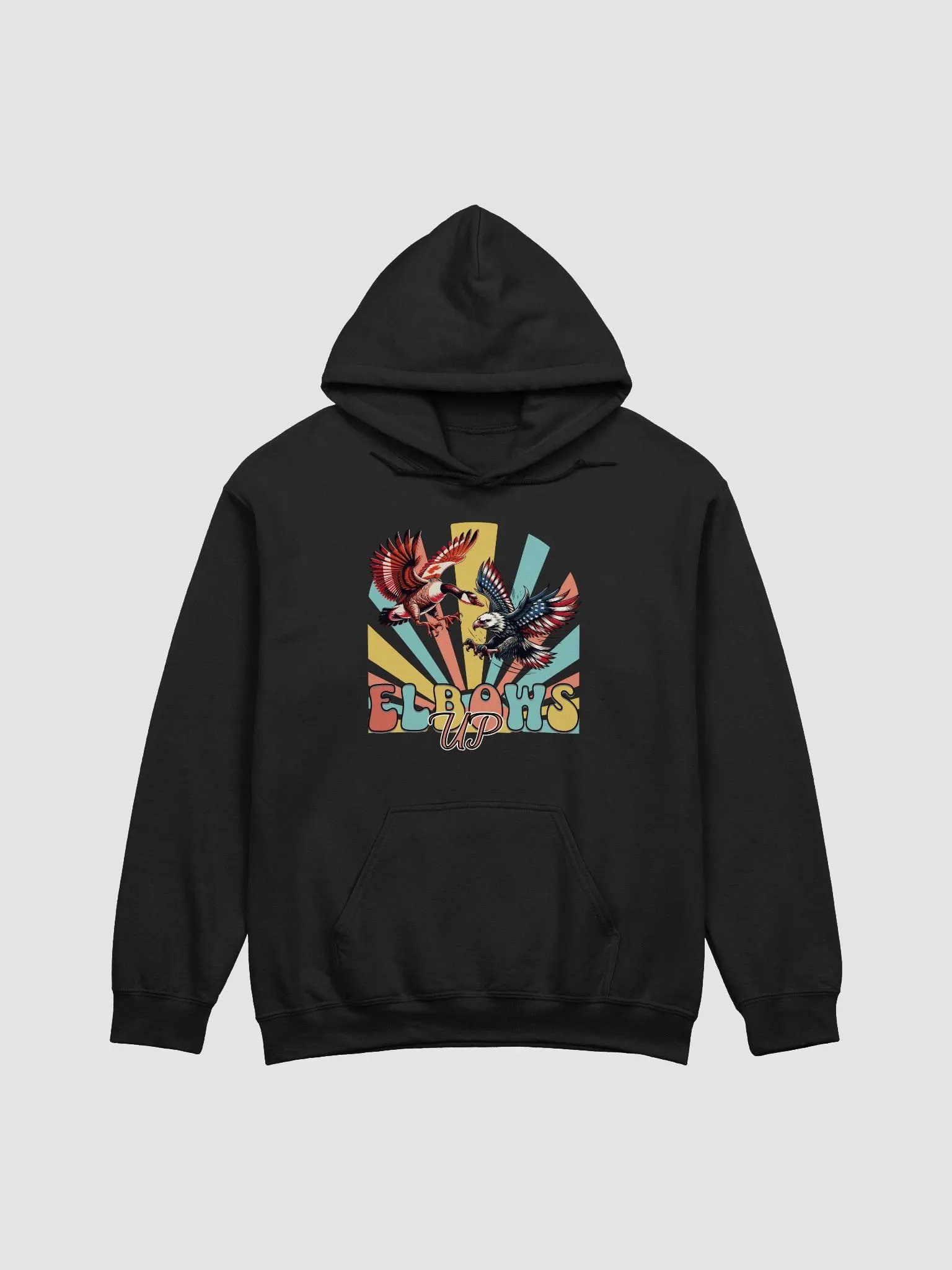 Elbows Up Canadian Goose Vs American Eagle Patriotic Flight Classic Hoodie product image (1)