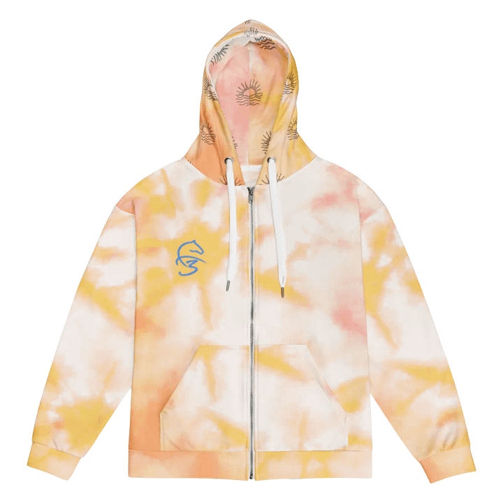 F3 Sunset Unisex Zip Hoodie ( Pink & Yellow ) product image (1)