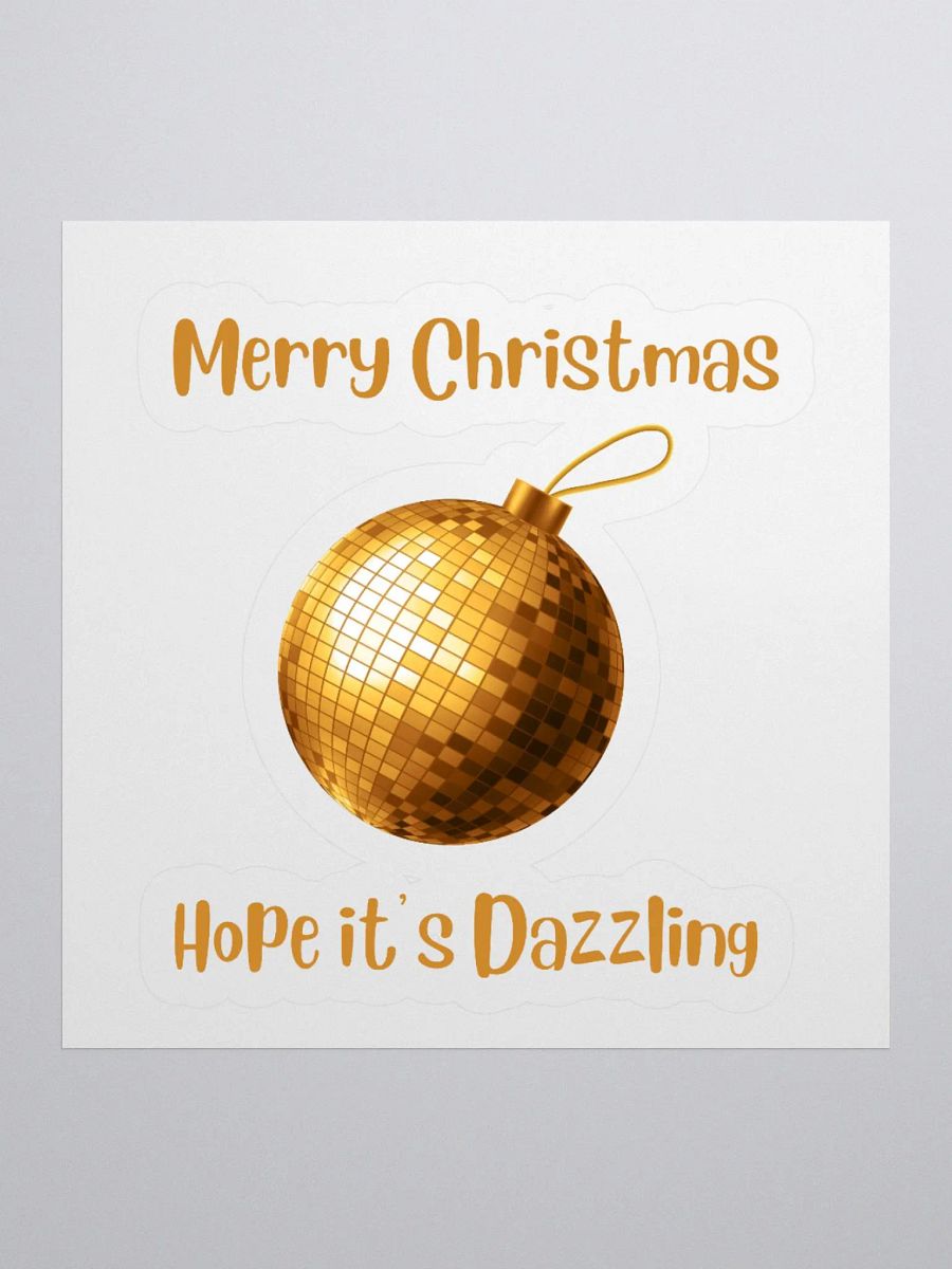 Dazzling Christmas Mirrorball Sticker - Gold product image (1)