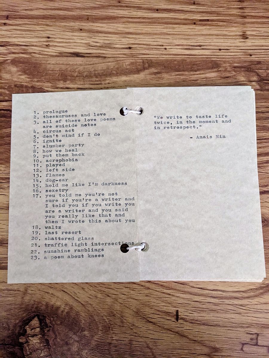 All Of These Poems Are Suicide Notes Typewritten Booklet product image (2)