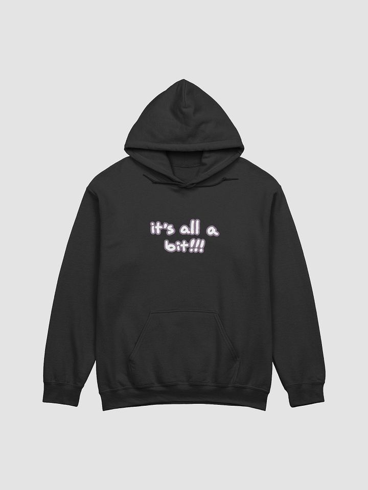 “It’s all a bit!!!” (lined design, #8D778F) classic hoodie product image (2)