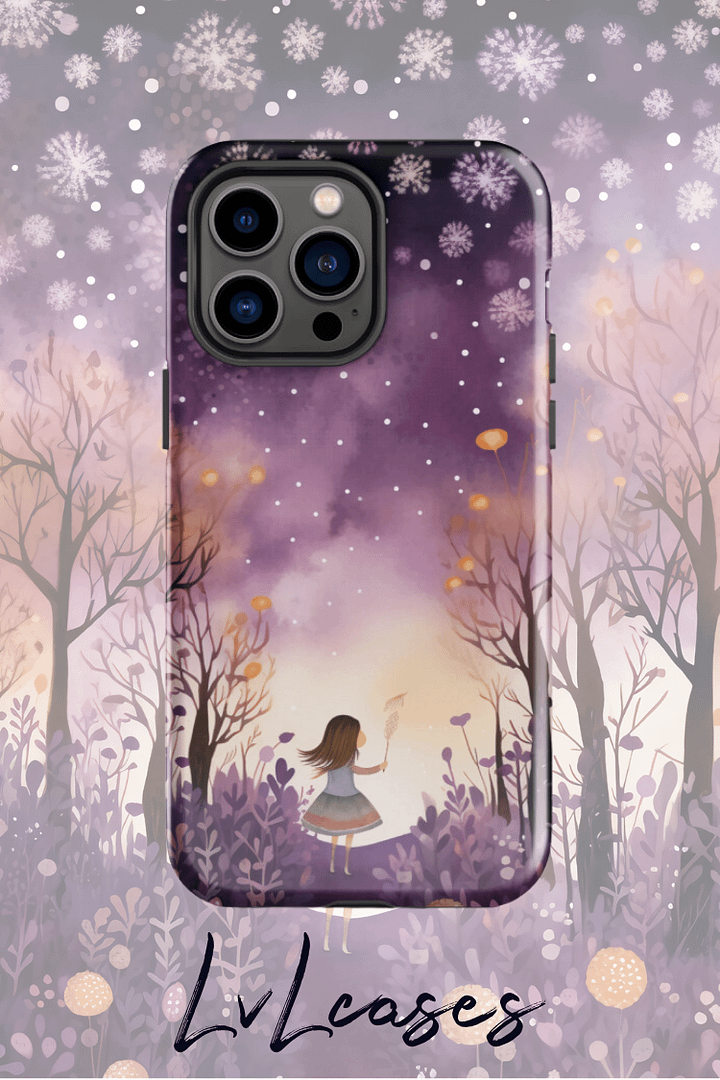Watercolor girl Tough iPhone Case product image (2)
