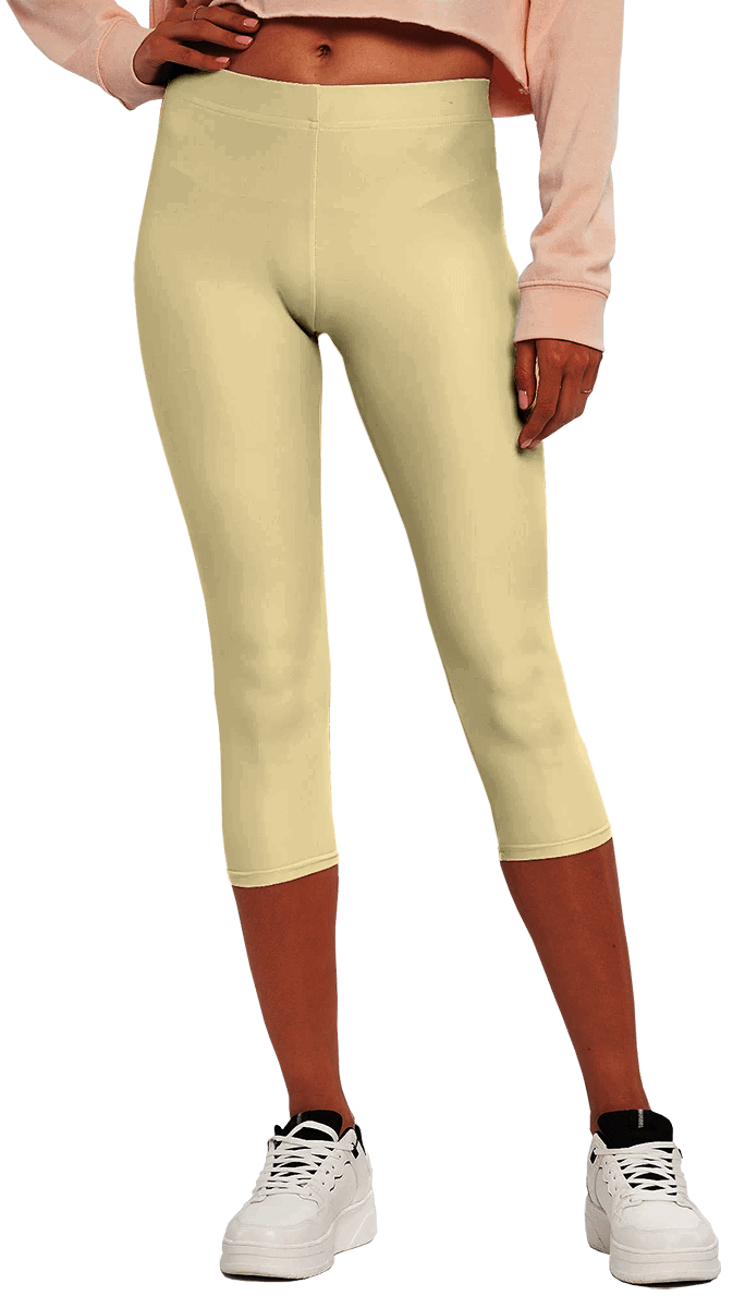 Plain Color Butter Yoga Capri Leggings product image (1)