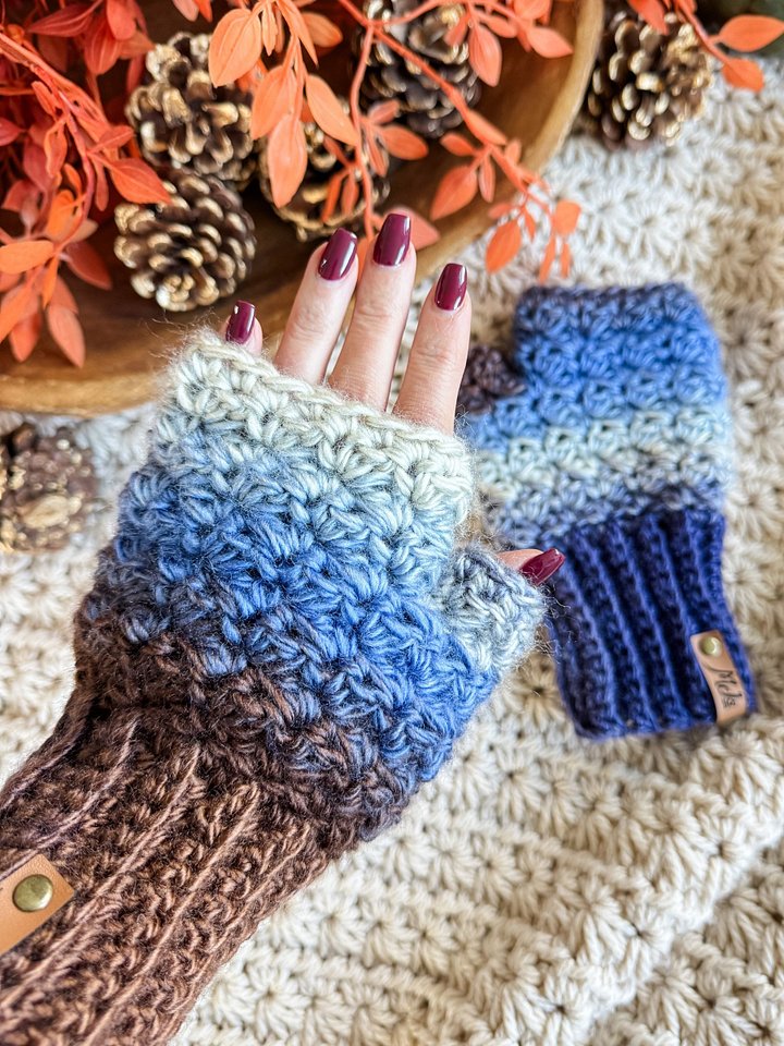 Chunky Suzette Mittens and Fingerless Gloves Crochet Pattern product image (2)