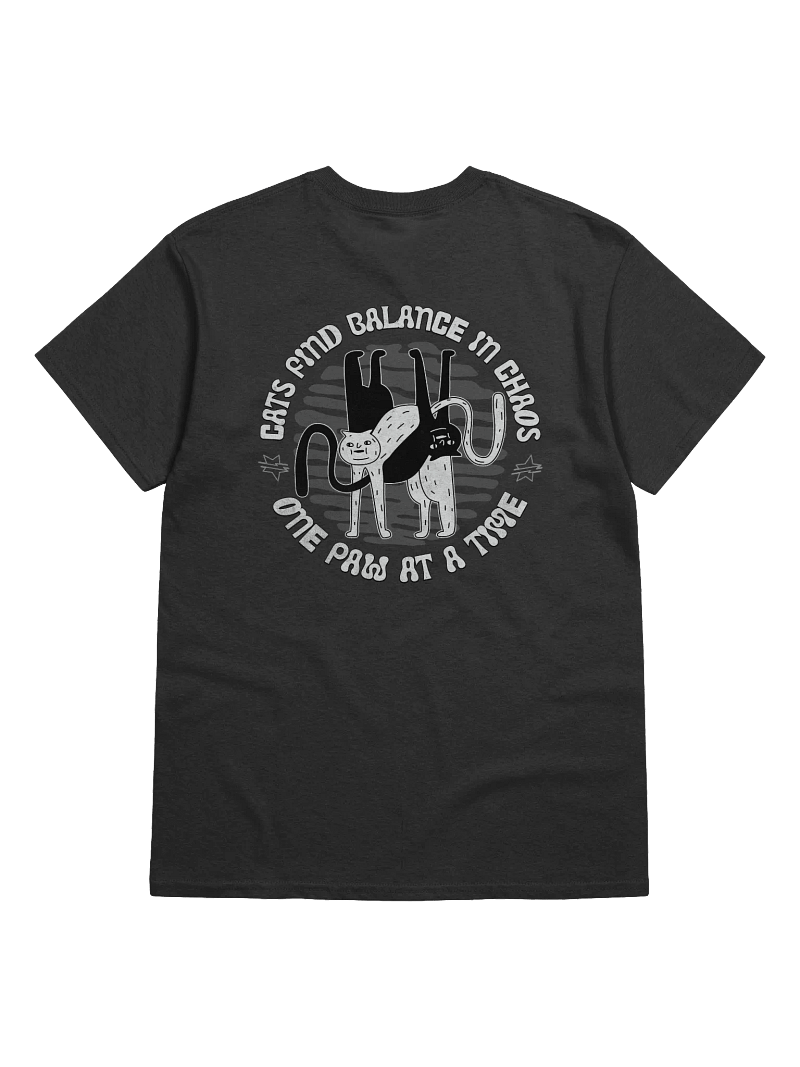 Cats Find Balance in Chaos T-Shirt | Funny Yin Yang Cat Tee for Cat Lovers