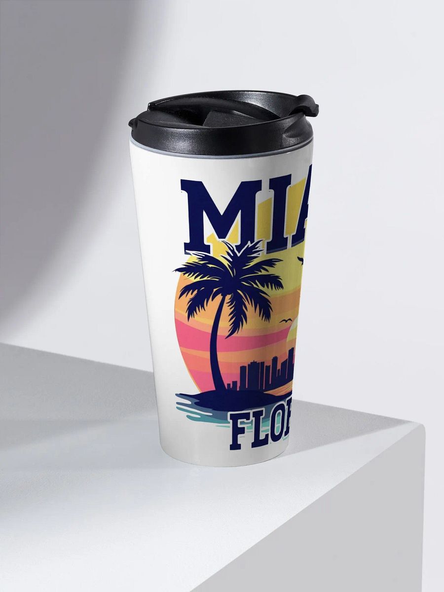 Miami Sunset Stainless Steel Travel Mug product image (2)