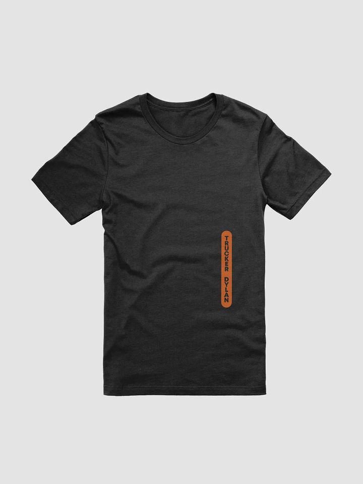Trucker Dylan Cut Out Vertical Orange Logo T-Shirt - Dark product image (1)