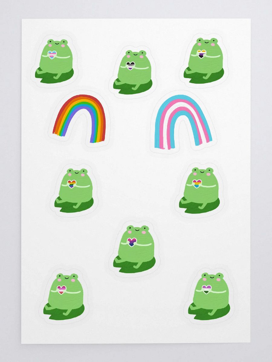 LGBTQ+ Frogs Sticker Sheet product image (3)