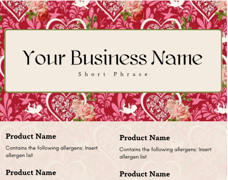 Lock and Key Cake Tasting Label Templates product image (4)