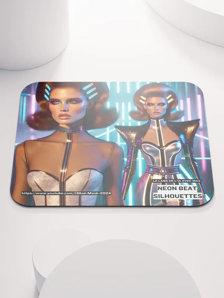 Classic Mouse Pad : Neon Beat Silhouettes product image (1)