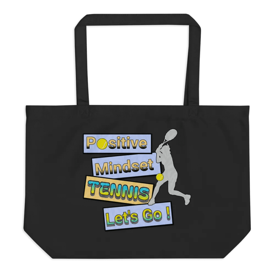 Positive Mindset Tennis Black Tote product image (1)