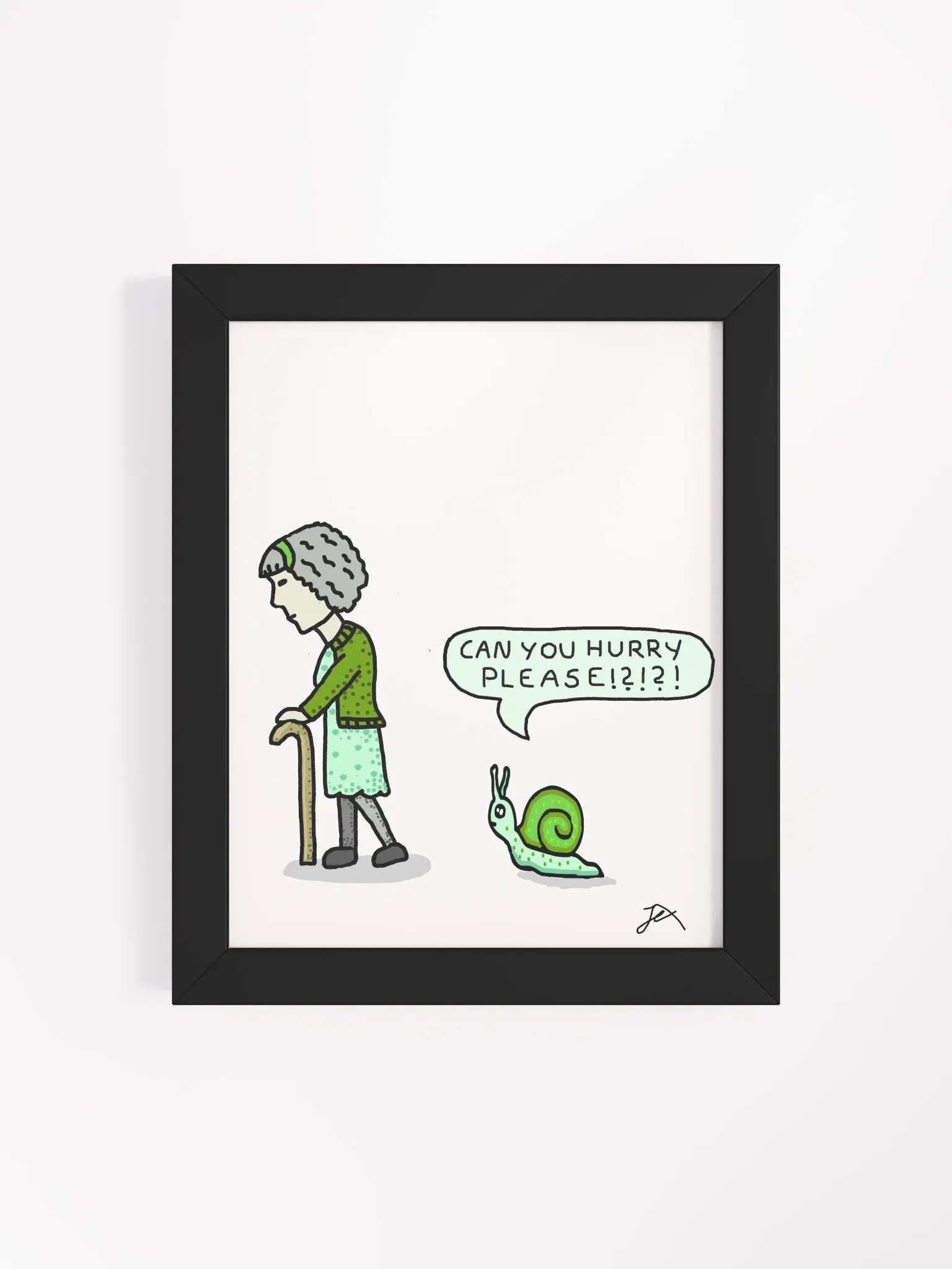 Cute Snail Drawing Signed product image (4)