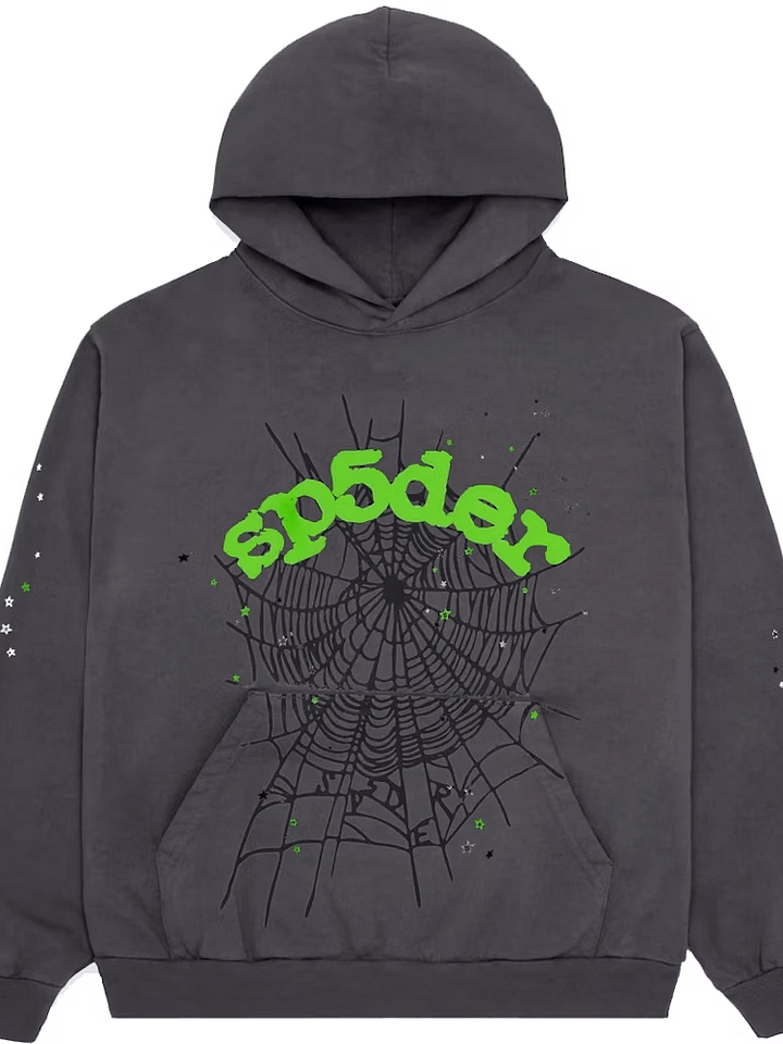 Sp5der Wait Web Hoodie Slate Grey product image (1)