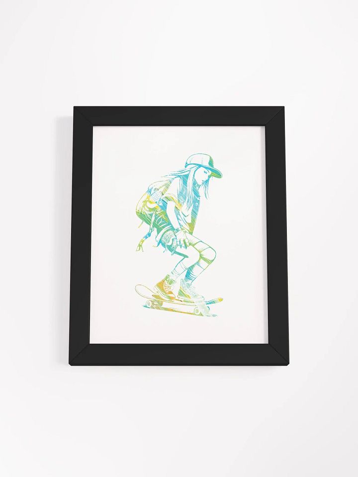 GIRL ON SKATEBOARD Skateboard, skateboarding, skater, skate, retro, vintage, girl, skateboarder, woman, skating, skate clothing product image (1)