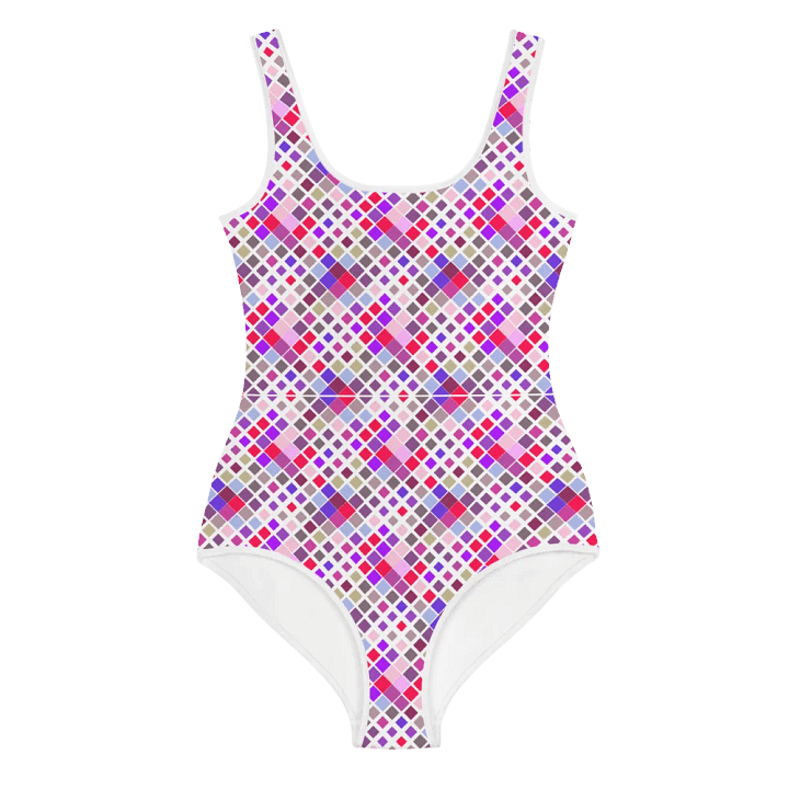 Colorful Square Patterns Youth Swimsuit - Ver 4 product image (1)