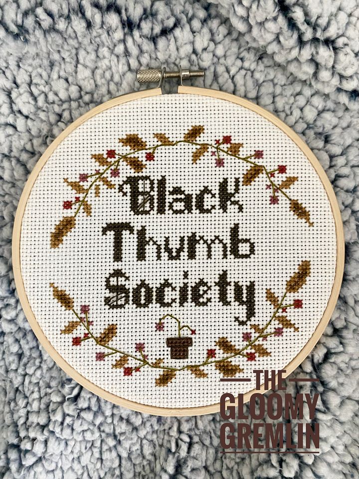 Black Thumb Society - Cross Stitch Pattern product image (1)