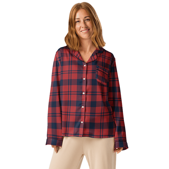Chic Tartan Dream Women's Pajama Top product image (1)