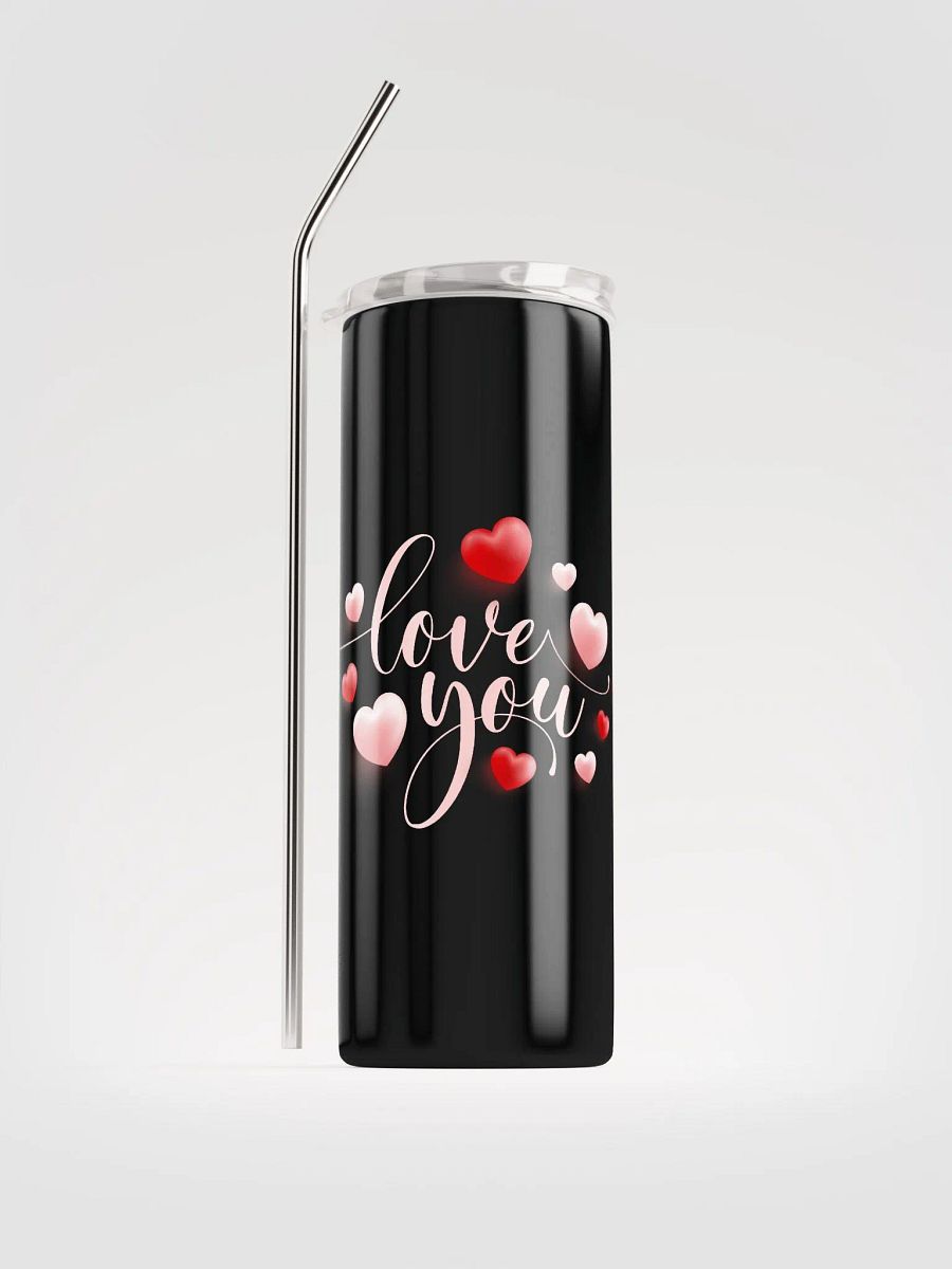 Love You Hearts Stainless Steel Tumbler: Share Love in Every Sip product image (1)