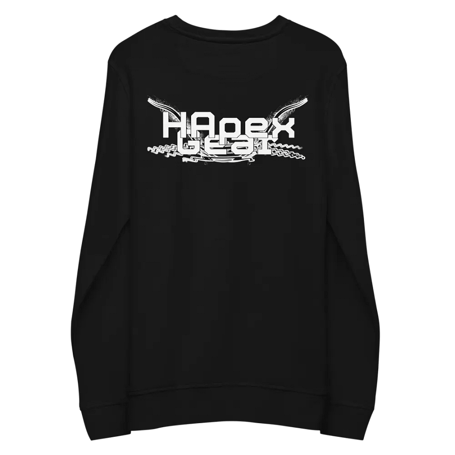 Unisex Organic Sweatshirt - White HApex Gear Black Logo product image (6)