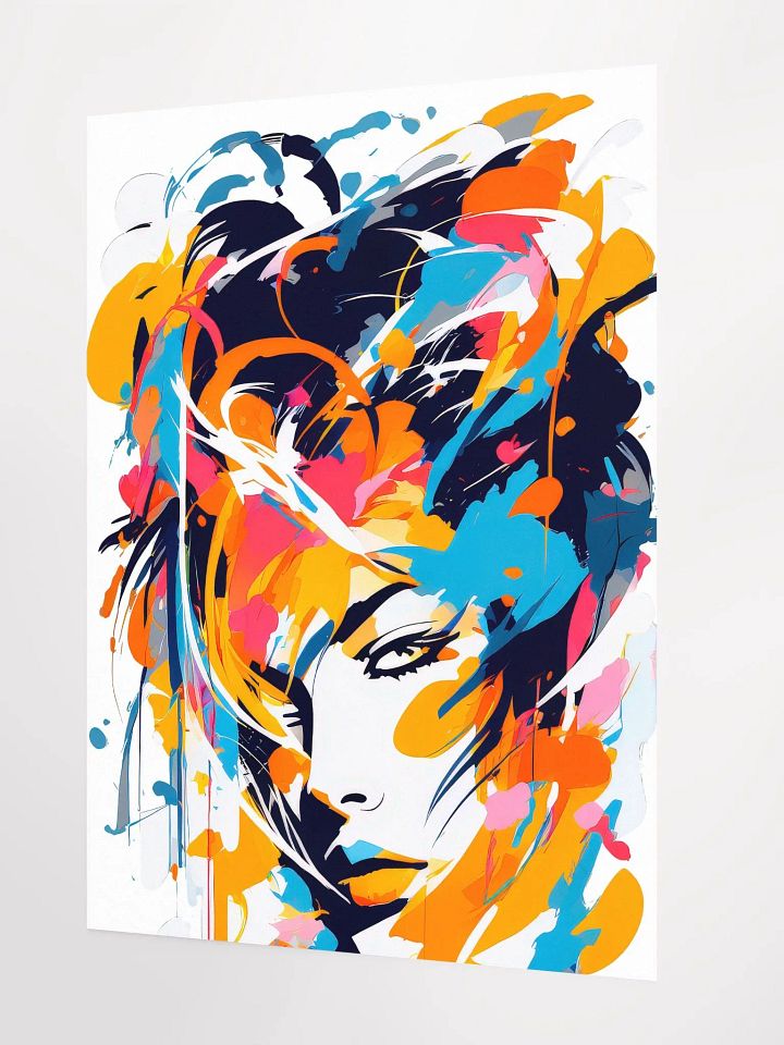 Abstract Woman v11 - Vintage Style Poster - Rocker Girl - Medium Size 18x24 Inches product image (2)