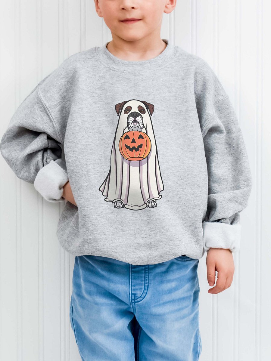 Halloween Boxer(Brindle) Youth Sweatshirt product image (6)