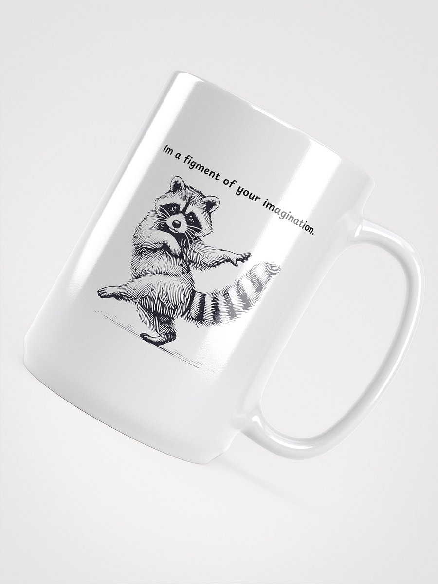 Raccoon Rhythm White Glossy Mug product image (4)