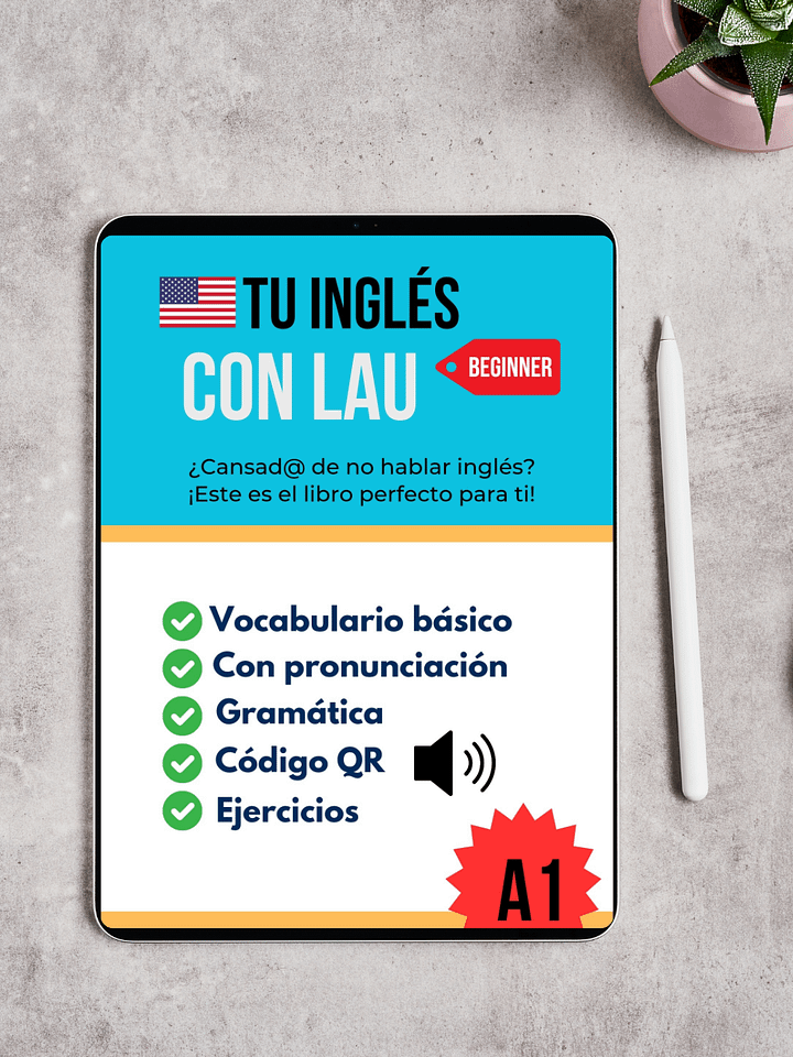 LIBRO DIGITAL | Inglés A1 fácil y práctico para principiantes: tu guía completa con audio y QR product image (1)