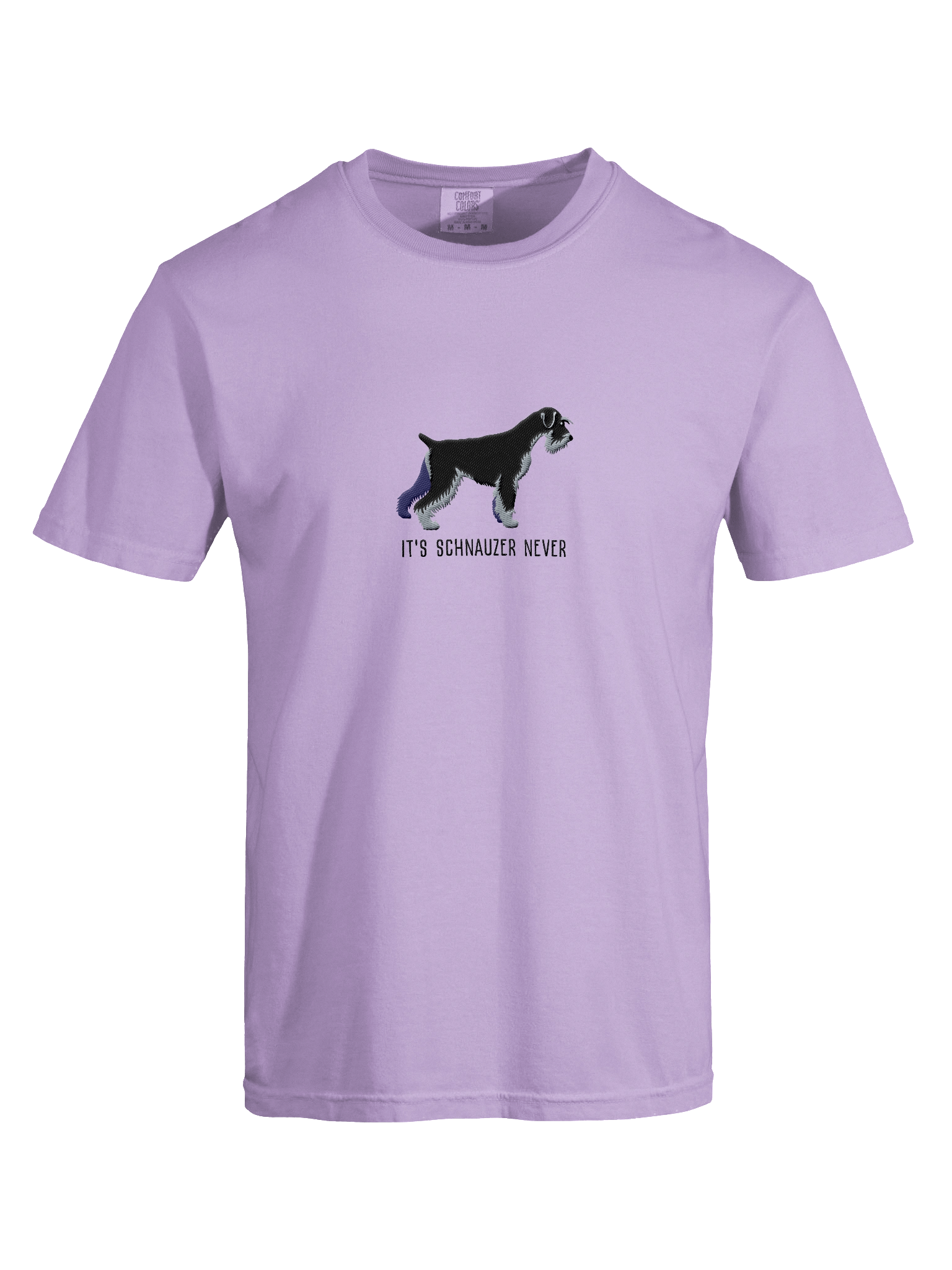 It's Schnauzer Never T-Shirt(Embroidered) of a Standard Schnauzer(Black & Silver) product image (37)