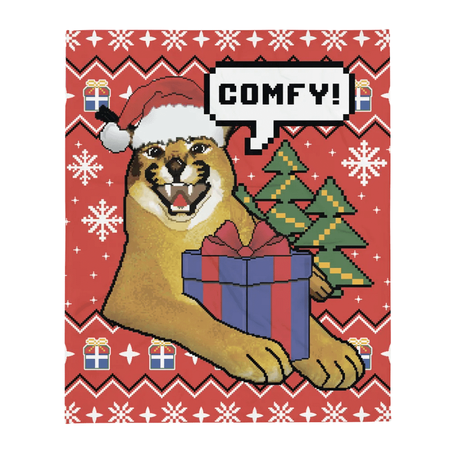 Floppa Pixel "COMFY" Blankie product image (1)