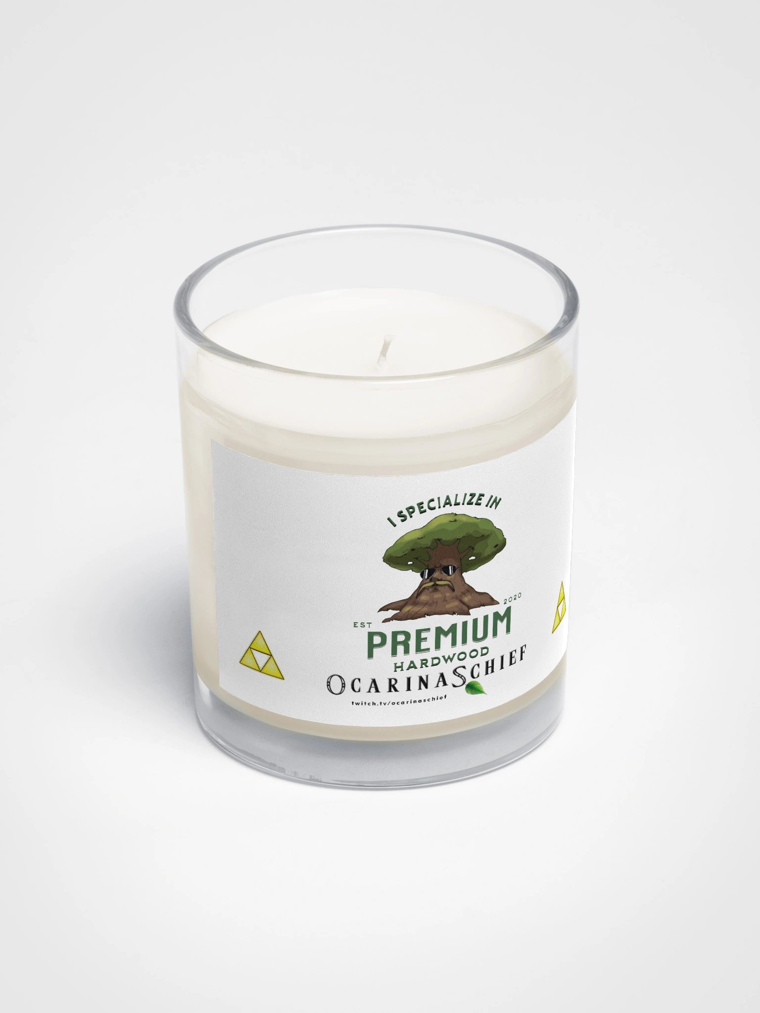 Premium Hardwood Soy Wax Candle In A Clear Glass Jar product image (2)
