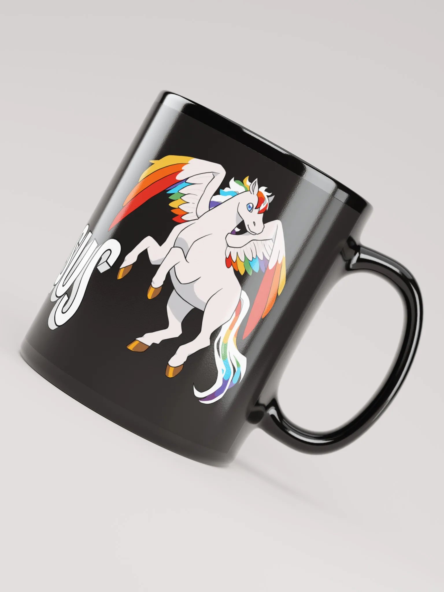 Dual Pegasus on Black Mug product image (5)