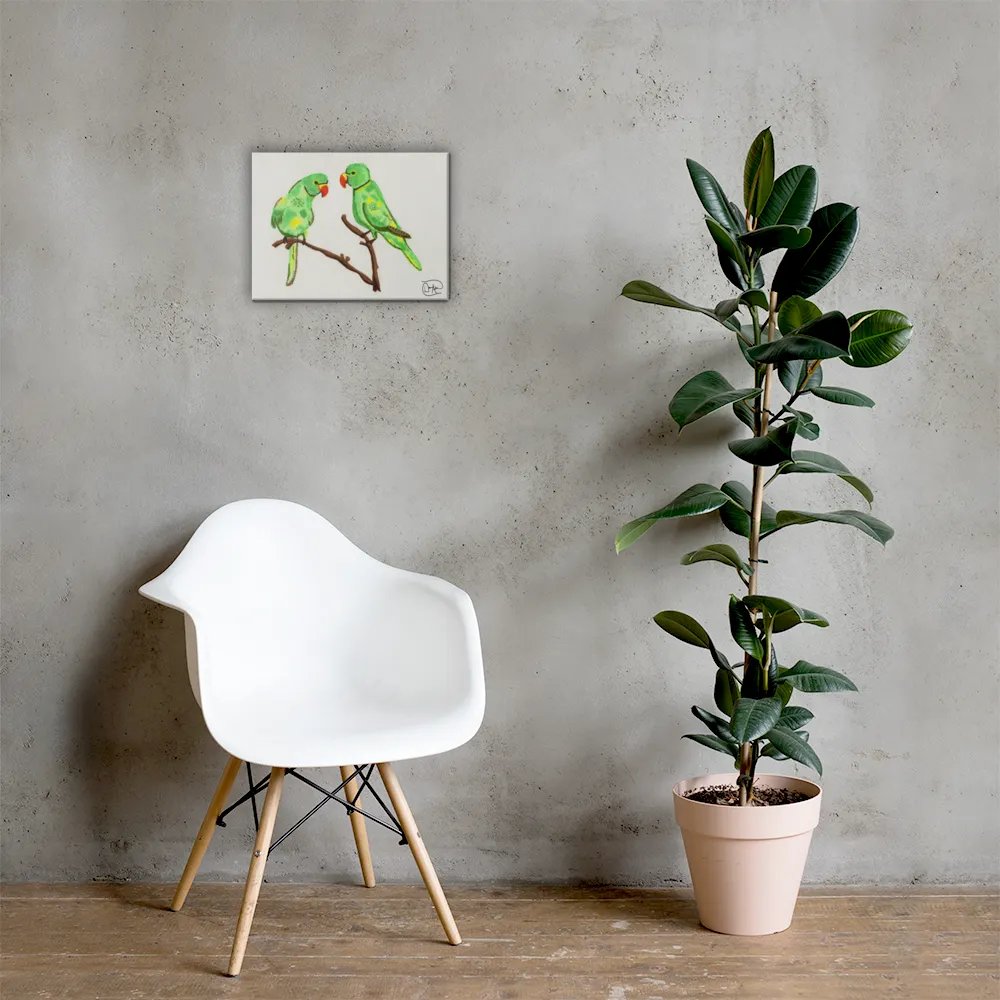 Birbs at the Window Watercolour Canvas product image (5)