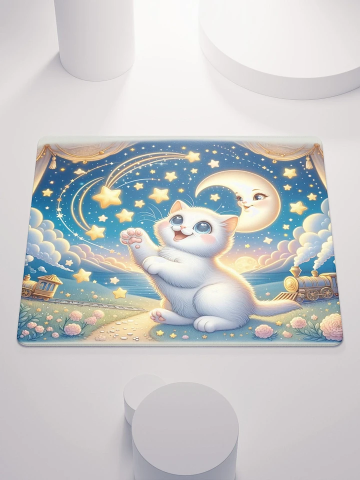 Gaming Mouse Pad: Moon and Stars Cat product image (1)