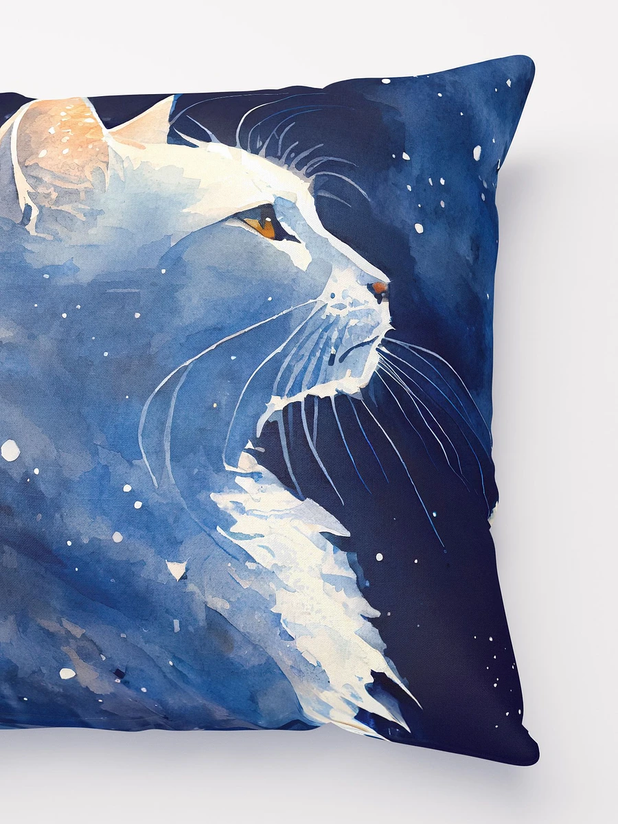 Stargazing - White Cat Throw Pillow product image (3)