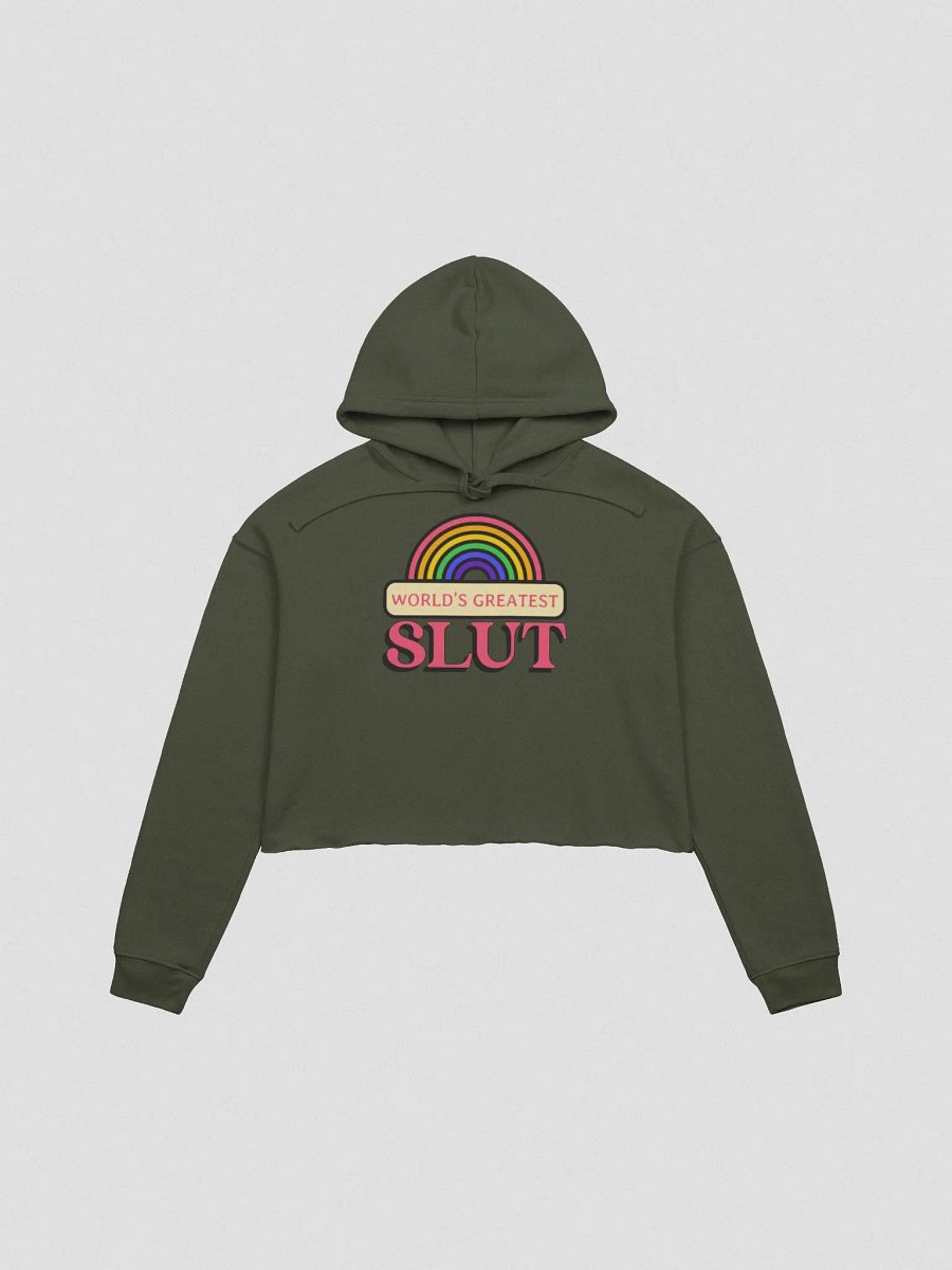 World's Greatest Slut fleece crop hoodie product image (2)