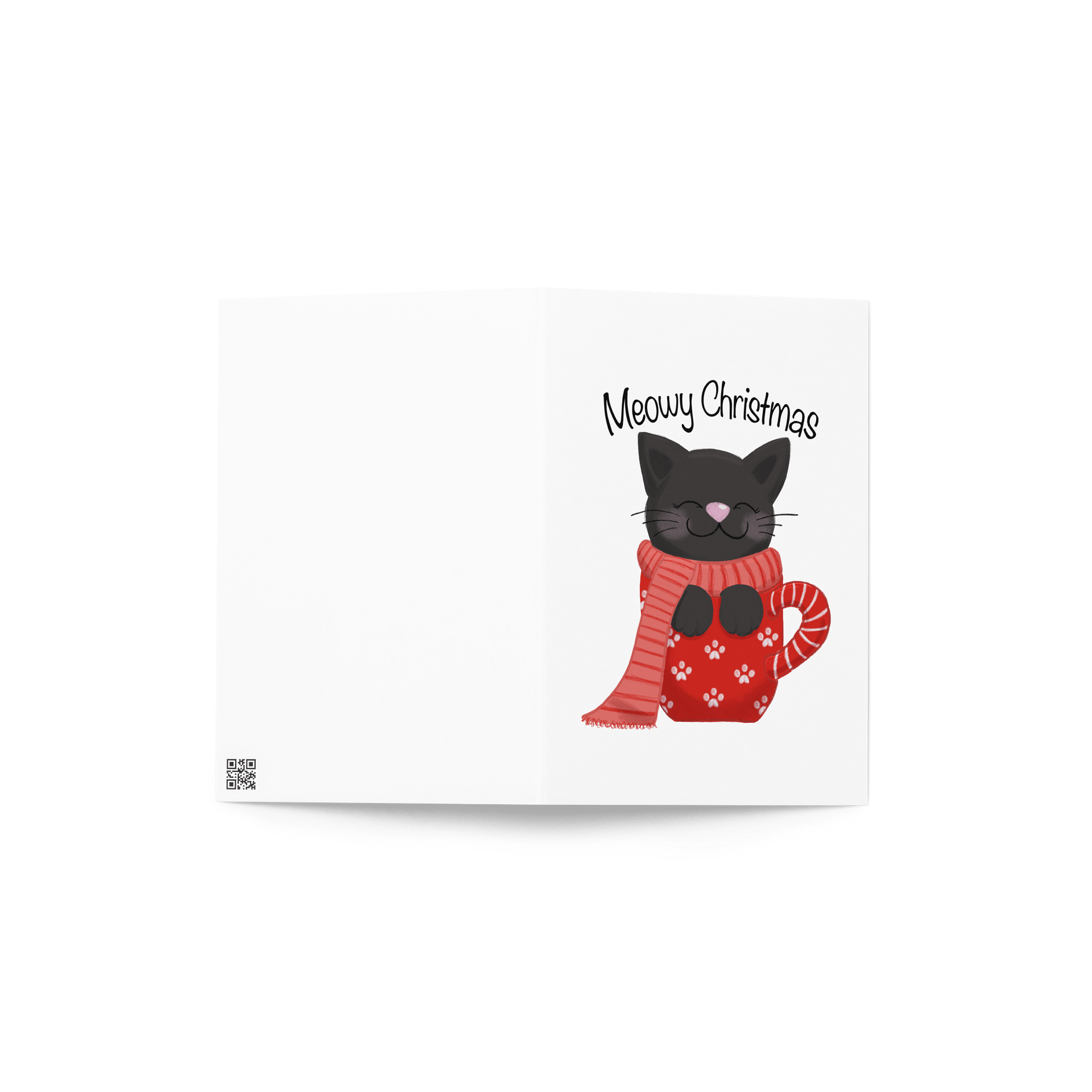 Meowy Christmas cozy cat Greeting Card product image (2)