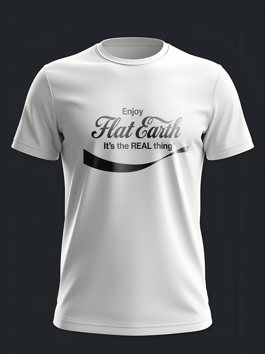 Flat Earth - It's the REAL Thing! Classic Cola Style T-Shirt product image (1)