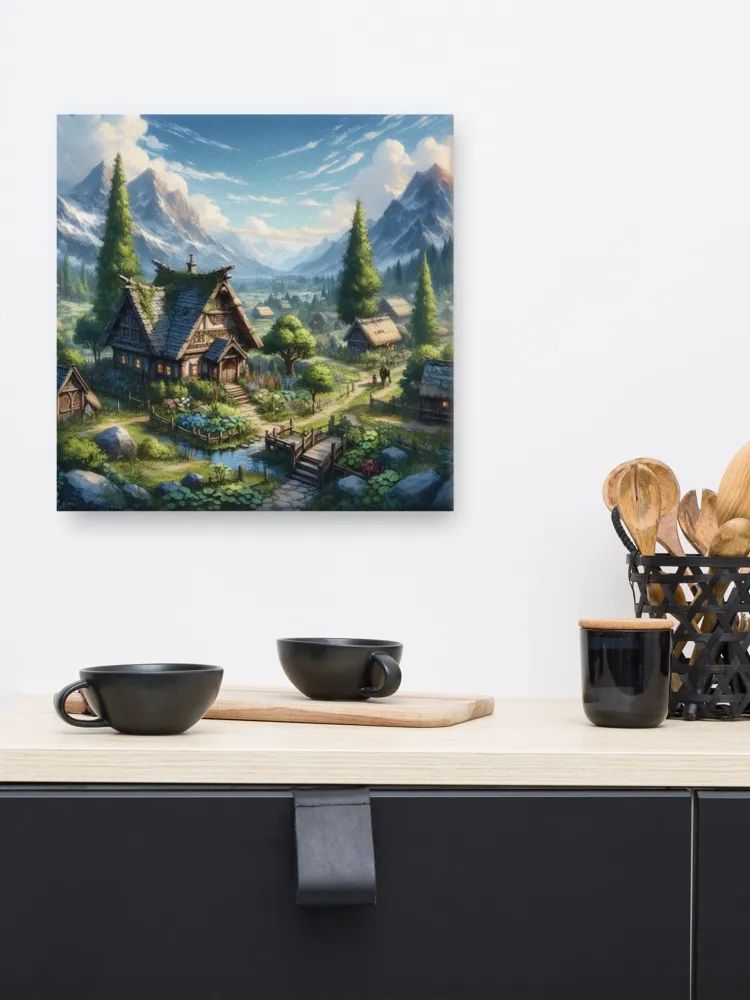 Enchanting Mountain Village Canvas product image (5)