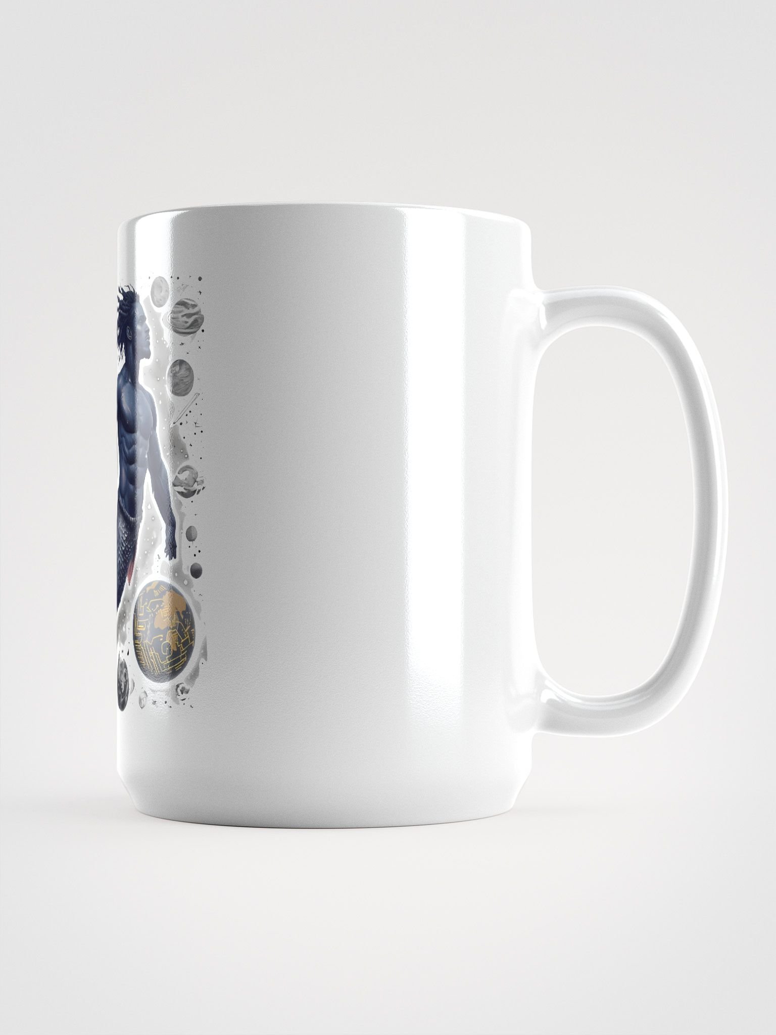Mystical Merman: Swimming Through the Cosmic VVPS Glossy MUG product image (1)