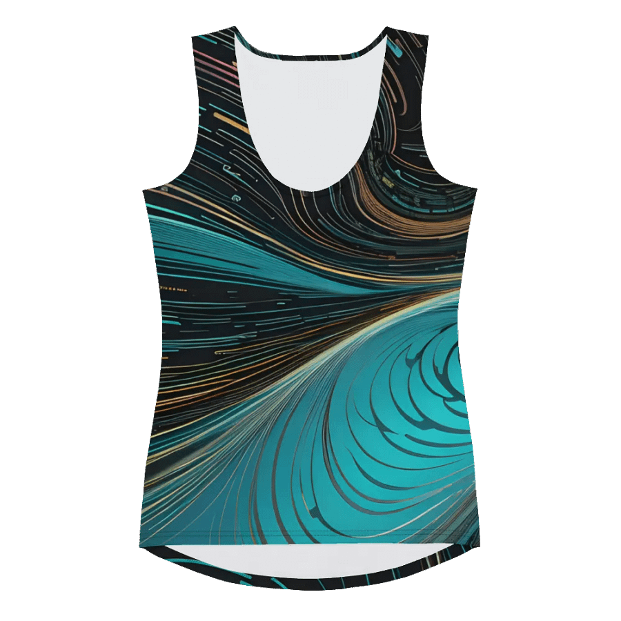 Abstract Psychedelic Neon Blue Dreams Women's Tank Top product image (3)