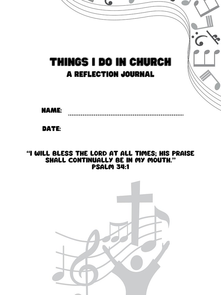 Things I Do In Church. Worship & Praise Journal product image (2)