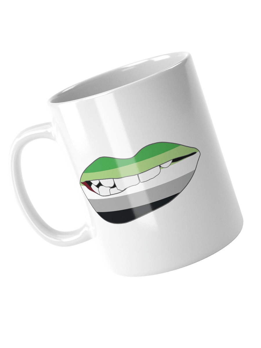 Aromantic Pride Flag Biting Lips Mug product image (3)