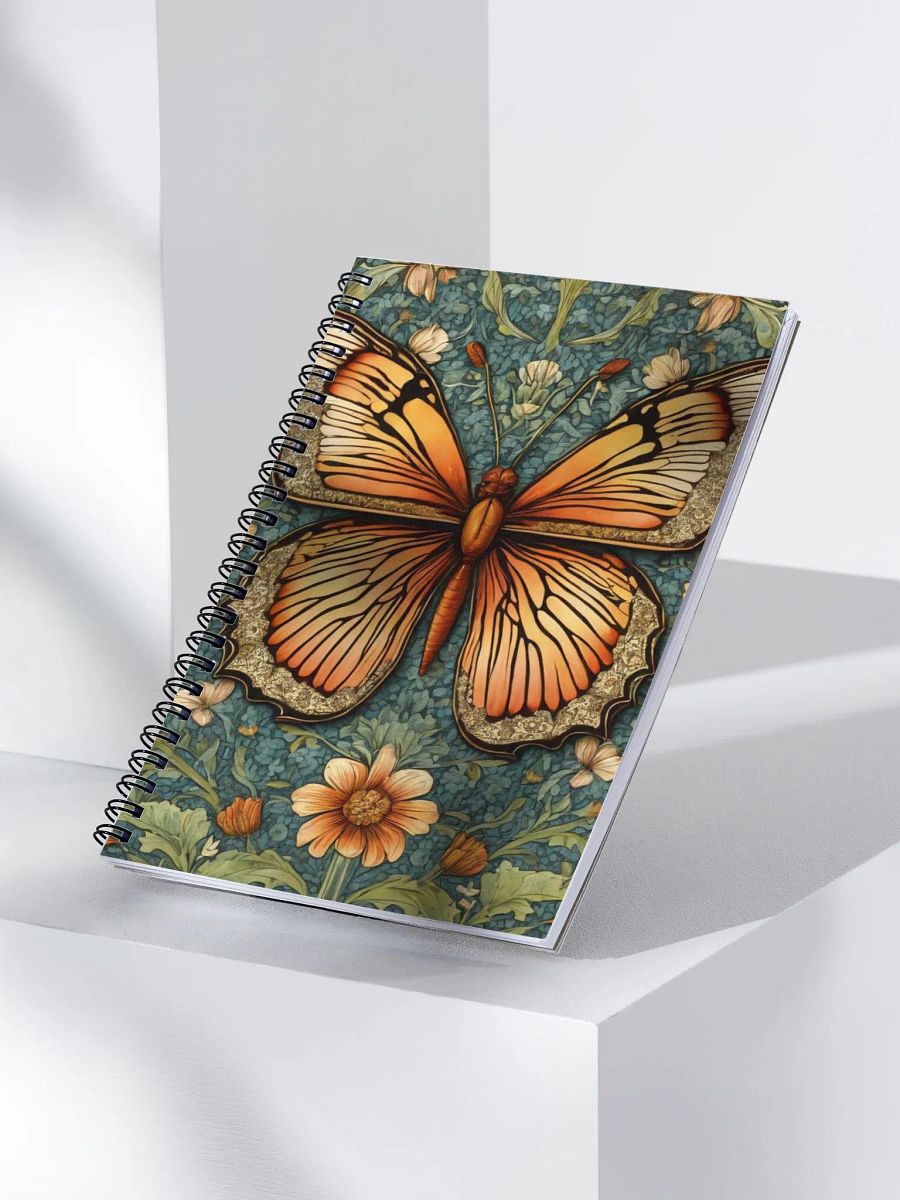 Spiral Notepad William Morris Inspired Butterfly Eight product image (3)